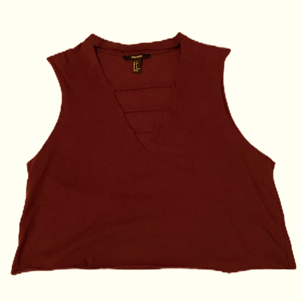 Forever 21 Plum Crop Tee